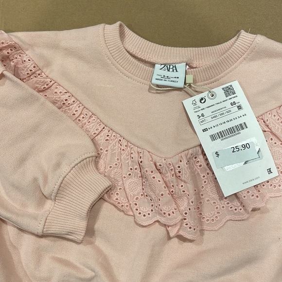 NWT Zara Baby Swiss Embroidered Ruffle Sweater size 3-6 months - Picture 6 of 6